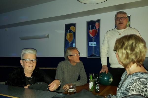 Lite försnack innan matchen.