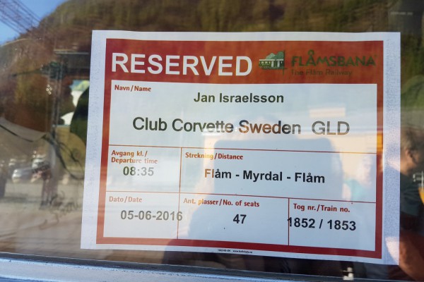 Egen vagn på Flåmståget!
