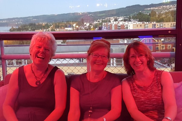 Sista natten med gänget! (Här: Monica, Annette och Anna-Karin)