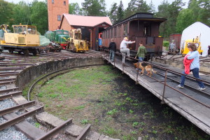 Vändskiva vid tågverkstaden.