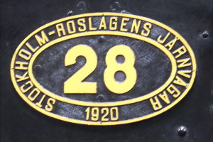 Stockholm-Roslagens Järnvägar emblem.