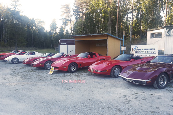 Våra Corvetter parkerade tillsammans.