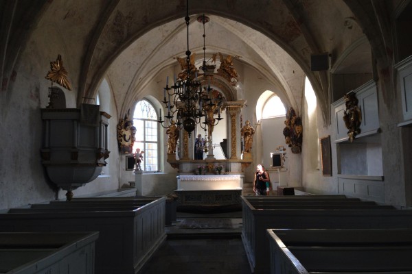 Interiör från slottskyrkan.