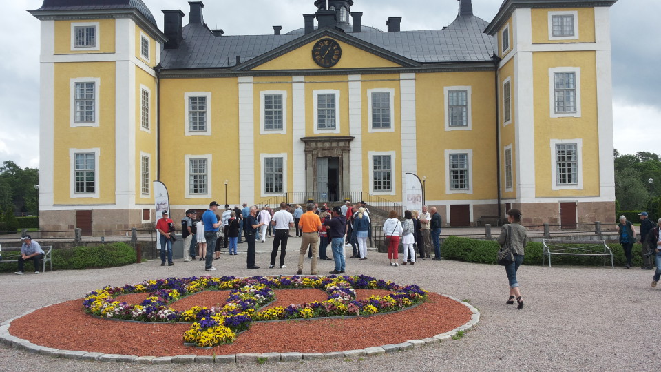 Guidning vid slottet.