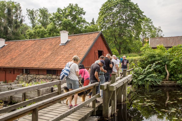 På väg till smedjan, till höger dammen